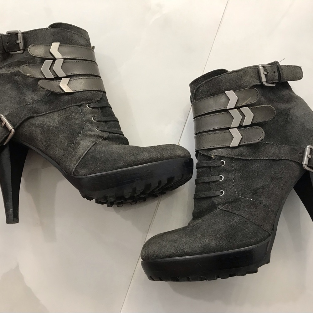 Nine West Charcoal Ankle Booties